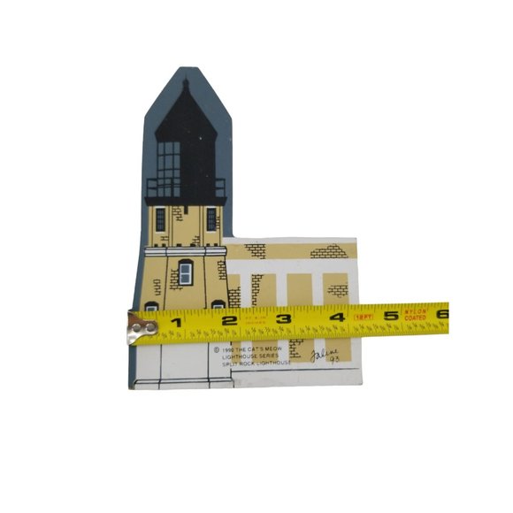 Cat's Meow Village Lighthouse Series Split Rock Signed Faline 1993 - Picture 8 of 8